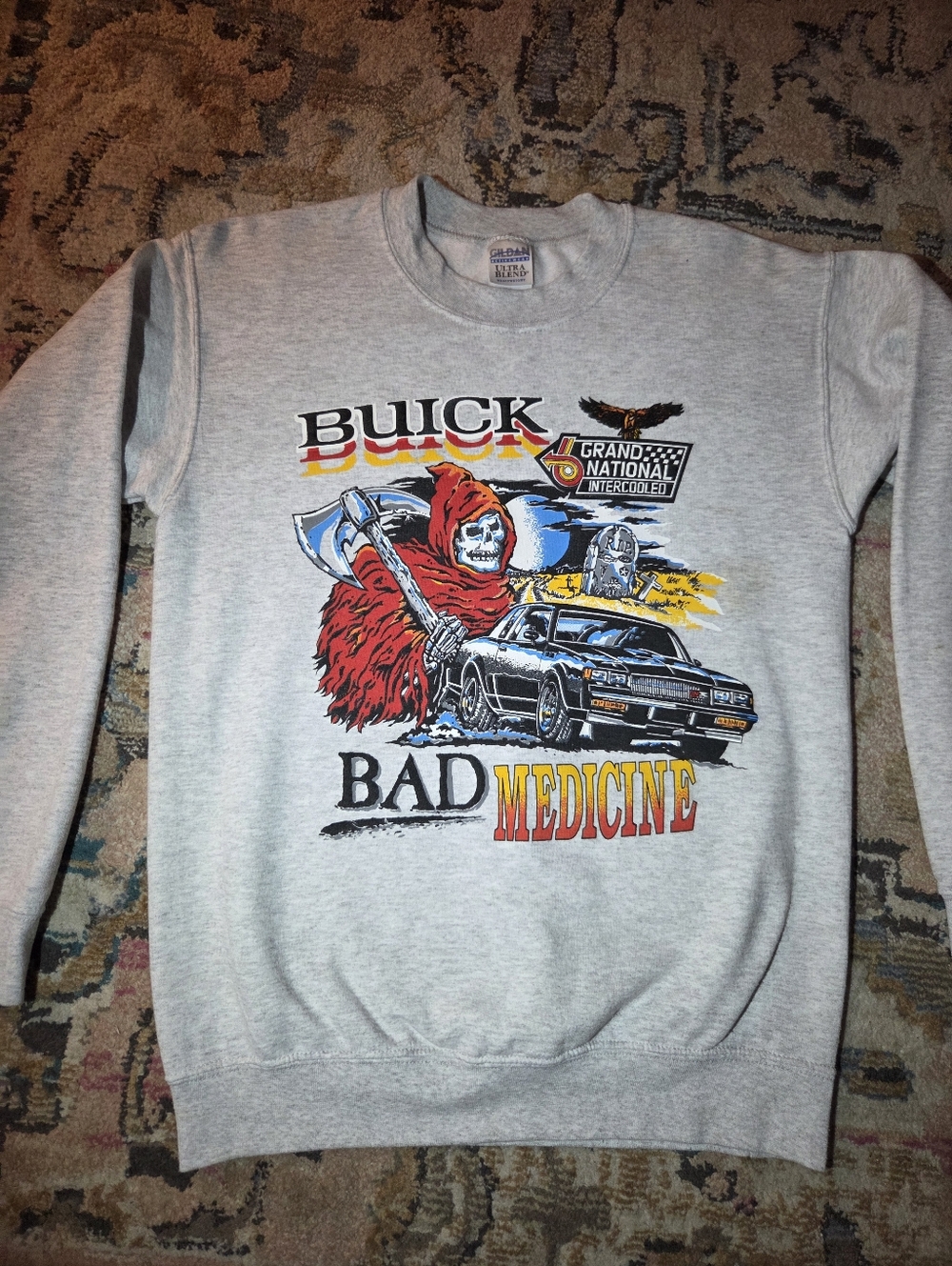 Vintage Buick Grand National "Bad Medicine" Graphic Sweatshirt - Rare